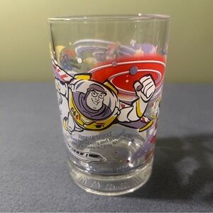 McDonald's 100 Years of Magic Disney/Pixar Glass Cup Buzz Lightyear Epcot Belle